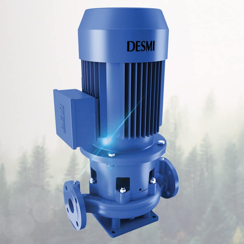 Inlinepump Desmi: ESL/ESLH - Högeffektiv vertikal in-line centrifugalpump.